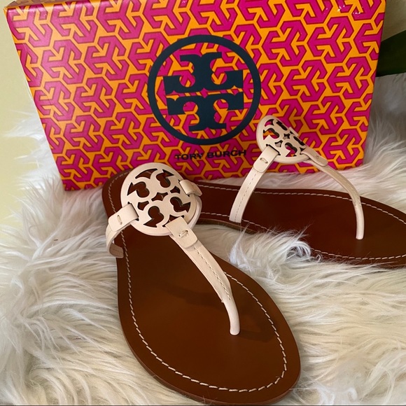 New Tory Burch gabriel leather T strap sandals - Picture 8 of 11